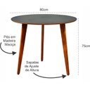 Ver imagem 2 de Mesa de Jantar Redonda Júlia de 80cm Preta