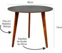 Ver imagem 2 de Mesa de Jantar Redonda Júlia de 80cm Preta