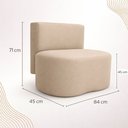 Ver imagem 4 de Puff Feijão Curvo Orgânico Redondo com Encosto Sala Resistente Confortável Suede