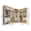 Ver imagem 3 de Closet Casal sem Portas 2 Módulos 6 Gavetas França Minastex Branco