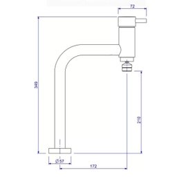 Misturador Monocomando Cozinha 2256 Red Gold Link Deca - 2