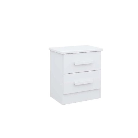 Mesa de Cabeceira 2 Portas New Athos - D' Doro Branco