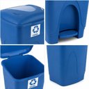 Ver imagem 5 de Lixeira Coleta Seletiva Azul com Pedal 30 Litros Cesto Lixo Reciclagem Papel Grande 30L Condominio e