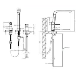 Misturador Monocomando de Cozinha com Ducha Bistrô Niquel Escovado Docol - 2