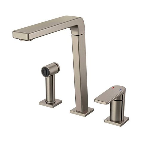 Misturador Monocomando de Cozinha com Ducha Bistrô Cobre Escovado Docol