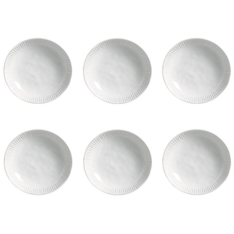 Conjunto de Pratos Fundos 06 Peças Linhas New White Porto Brasil