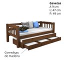 Ver imagem 4 de Bicama 3 gavetas Madeira Maciça Turim