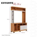 Ver imagem 2 de Estante Home Theater Elba Freijó Off White Matte - Colibri