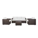 Ver imagem 1 de Jogo de Sofás 5 Lugares Fibra Sintética Área Externa Jardim Piscina