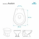 Ver imagem 5 de Assento Sanitário Poliéster Avalon Azul Cobalto Para Louça Ideal Standard