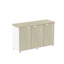 Ver imagem 2 de Armário para Escritório com 3 Portas PE40 Cinza/Castanheira Marrom/Branco