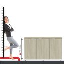 Ver imagem 5 de Armário para Escritório com 3 Portas PE40 Cinza/Castanheira Marrom/Branco