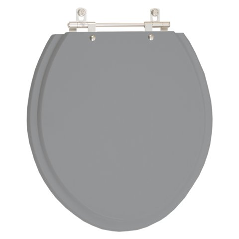 Assento Sanitário Convencional Oval Cinza Escuro para vaso Icasa