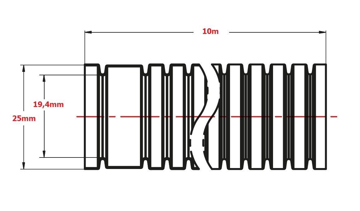 Eletroduto de Pvc Corrugado Flexível Am 3/4" - 10m Krona - 2