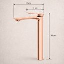 Ver mais imagens de Torneira Monocomando Atenas Rose Gold Alta Premium Goldenx