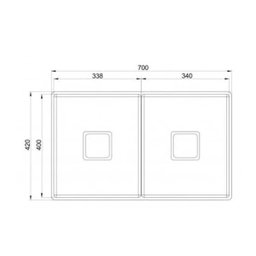 Cuba Dupla Semi Top Mount Primaccore 70x42x20cm Black Matte Debacco - 3