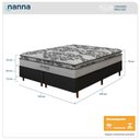 Ver imagem 3 de Cama Box Preta + Colchão King Size Ortopédico San Gabriel Espuma D33 One Pillow 193x203x70cm