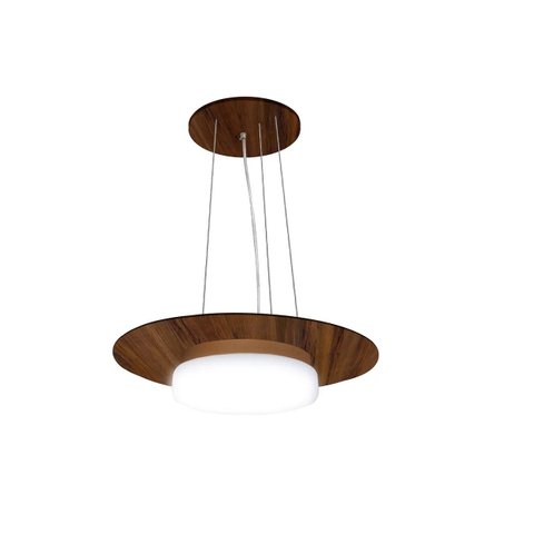 Pendente de Madeira Saturno Vidro Imola 40 cm Imbuia Madeluz Pendente Saturno Imola Ouro Velho