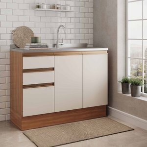 Balcão para Pia 120cm sem Tampo Aroeira CabeCasa MadeiraOriginals