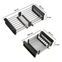 Ver imagem 4 de Escorredor Extensível Cuba Pia Inox Ajustável Cesto Preto