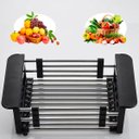 Ver imagem 5 de Escorredor Extensível Cuba Pia Inox Ajustável Cesto Preto