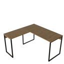 Ver imagem 4 de Mesa de Escritório Industrial em L Cor Teca Grandis