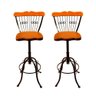 Kit com 2 Cadeiras Banqueta Bistrô Alta Regulável Giratória Balcão Cozinha - 1