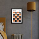 Ver imagem 1 de Quadro Bauhaus Laranja - Minimalist Tears 33x24cm:moldura Preta