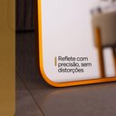 Ver mais imagens de Espelho Grande Oval com Base Reta Moldura Bronze Corpo Inteiro 150x60cm Closet Provador Quarto