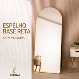 Espelho Grande Oval com Base Reta Corpo Inteiro 150 X 60 Cm - 2
