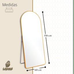 Espelho Grande Oval com Base Reta Corpo Inteiro 150 X 60 Cm - 8