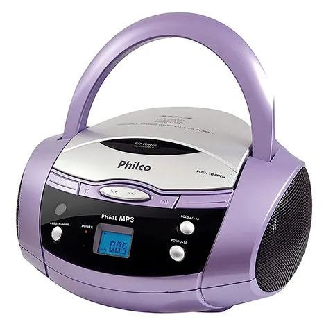 Boombox Philco Ph61 Lilás Bivolt | MadeiraMadeira