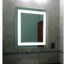 Espelho Led 80x80 Luz 3 Cores Fria Neutra Quente Quadrado Jateado 80cm Touch - 9