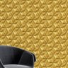 Papel de Parede 3d Auto Adesivo Geométrico Hexagono Ondas Douradas Decorativas Lavavel Quarto 3m - 5