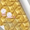 Papel de Parede 3d Auto Adesivo Geométrico Hexagono Ondas Douradas Decorativas Lavavel Quarto 3m - 3