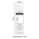 Ver imagem 3 de Torre Quente Armário de Cozinha 60 cm 1 Porta 3 Gavetas Branco Agata Madesa