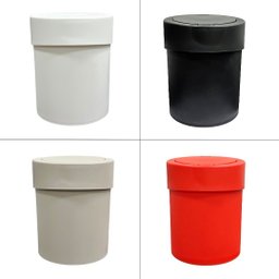 Lixeira  Cesto 5l Click Abre Fácil detalhe Esconde Sacola - Decoração para Casa - Cor BRANCA - 4