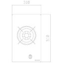 Ver imagem 2 de Cooktop Domino 1 Queimador à Gás com Tripla Chama 31x51x11,3 Domino 1Gg Tri 30 Tramontina