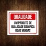 Kit 5 Placas Qualidade Produto Significa Boas Vendas - 1