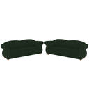 Ver imagem 1 de Dois Sofás Chesterfield Merlo 3 lugares 2,30 - Veludo Verde Musgo / Decoração, recepção, B