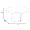 Ver imagem 4 de Estante Home Theater Òrbis Castanho Off White e Mesa de Centro Sky Off White- Hb Móveis