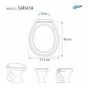 Ver imagem 5 de Assento Sanitário Sabará Palha (Bege Claro) para vaso Icasa