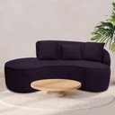 Ver imagem 7 de Sofá Curvo 02 Lugares 150cm Eron Braço Esquerdo Veludo Roxo - Nexta Casa