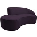 Ver imagem 4 de Sofá Curvo 02 Lugares 150cm Eron Braço Esquerdo Veludo Roxo - Nexta Casa