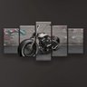 Quadro Decorativo Moto Parede Grafitada 129x61 5pc Sala - 2