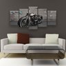 Quadro Decorativo Moto Parede Grafitada 129x61 5pc Sala - 3