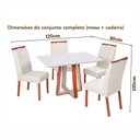 Ver imagem 3 de Conjunto Mesa Viena com 4 Cadeiras Madeira Maciça, Detalhe em Botonê e Estofada Espresso Moveis