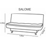 Sofá Cama 3 Lugares com 2 Almofadas Salomé Matrix - 6