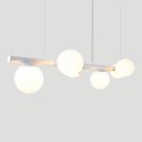 Ver imagem 4 de Lustre Pendente Figo Branco -6 Globos Esfera de Vidro Branco