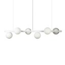 Ver imagem 3 de Lustre Pendente Figo Branco -6 Globos Esfera de Vidro Branco